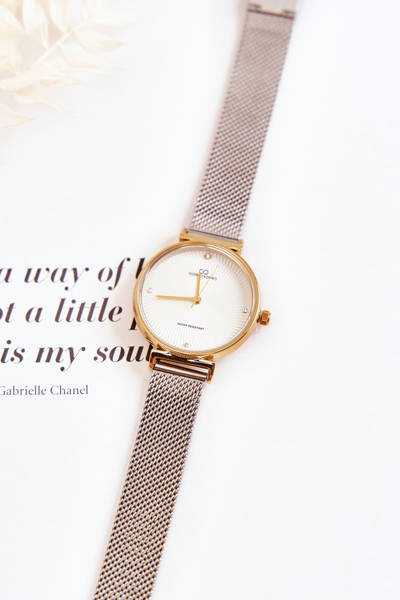 Montre étanche femme Giorgio & Dario avec bracelet doré argent