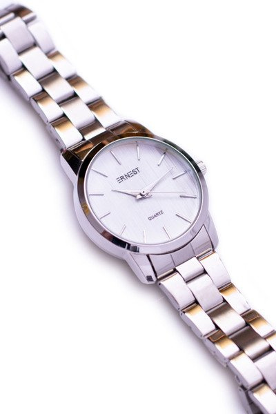 Ernest Women's Silver Watch with Feluci Bracelet White Dial