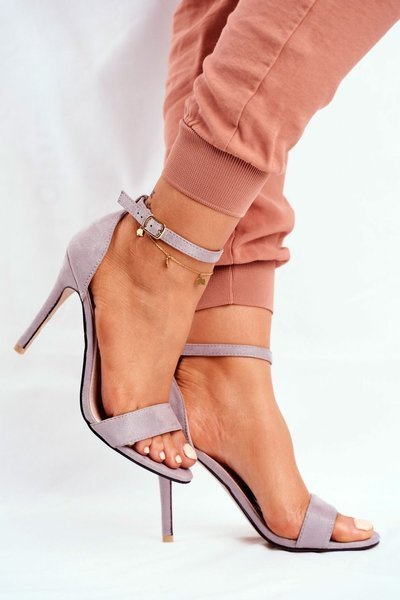 Sandales Talon Haut Daim Liberty Gris