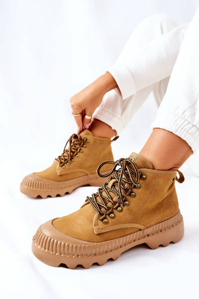 Leather Trapper Boots Big Star II274366 Camel