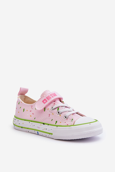 Gyermek tépőzáras tornacipő Big Star LL374064 Pink