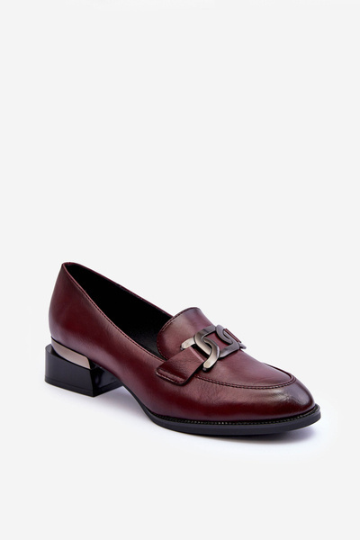 Velúr mokaszinok Heels Cipők Burgundy Sakina