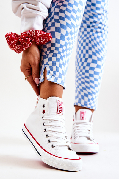 Baskets Hautes En Cuir Big Star JJ274132 Blanc