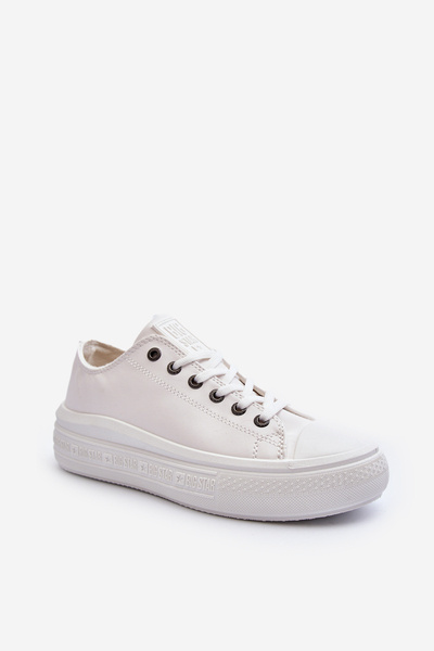 Niedrige Damen Gefütterte Weiße Turnschuhe Big Star MM274029
