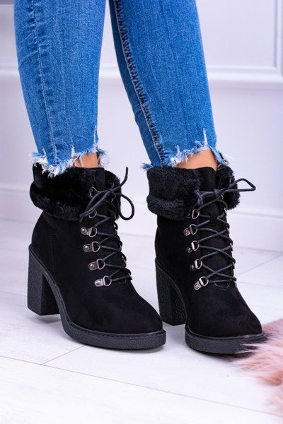Black Women's Faux Fur Stiletto Boots Influence