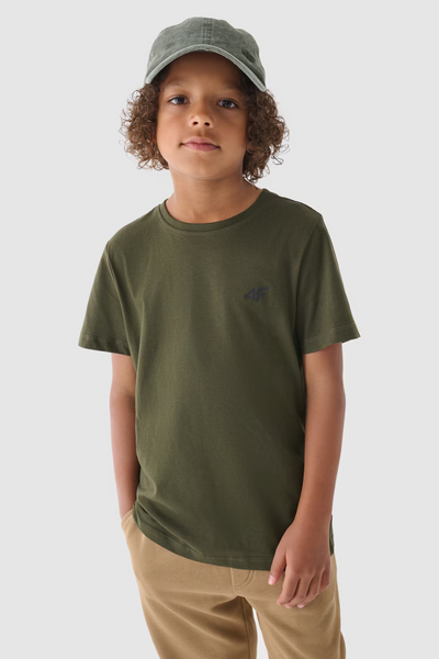 Tricou Băieți Neted Bumbac Khaki 4F 4FJWMM00TTSHM1626-70S