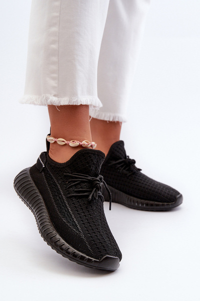 Chaussures de sport à enfiler en tissu noir pour femmes Nelmarie