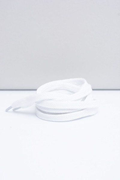 Lacets Plats en Coton Blanc Corbby