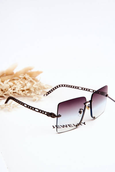 Lunettes de soleil carrées Prius V508 Argent foncé