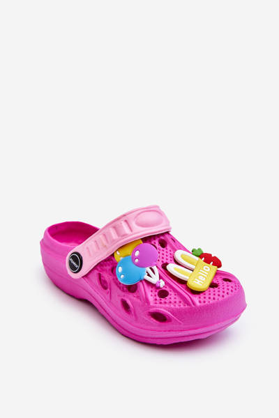 Leichte Crocs-Sandalen aus Schaumstoff für Kinder Fuchsie Sweets