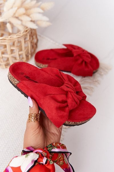Chaussons Enfant Sur Liège Rouge Little Wendy