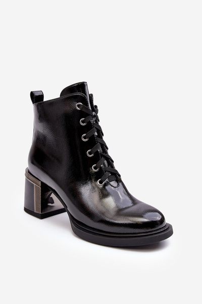 Cizme lacuite pentru femei D&A MR870-98 Negru