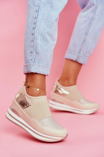 Chaussures de sport pour femmes, baskets beiges Cold Play