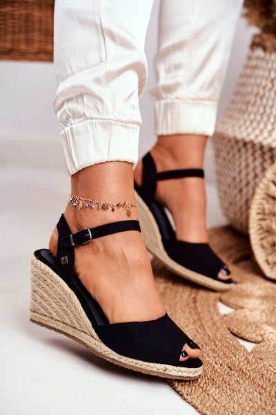 Sandales Femme À Talon Compensé Big Star Noir DD274A209