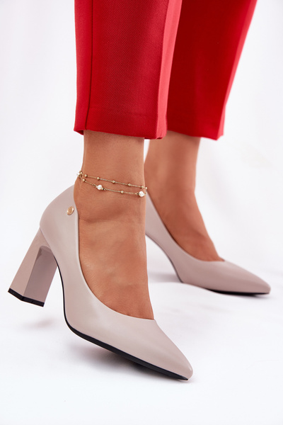 Elegante Pumps Auf Blockabsatz Vinceza 62221 Grau