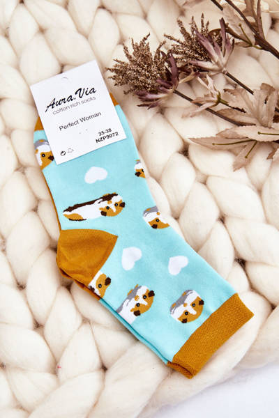 Damen Komisch Mismatch socken Hamster Minzfarbene