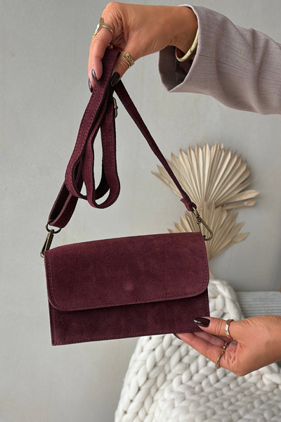 Tasche Aus Naturleder Bordeaux Mirine