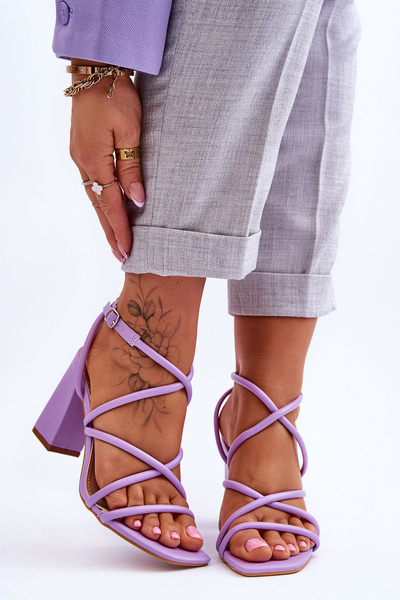 Sandale clasice pe Lucetta Violet cu toc înalt