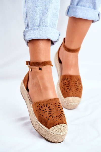 Espadrilles pentru femei pe platforma Camel Palermo