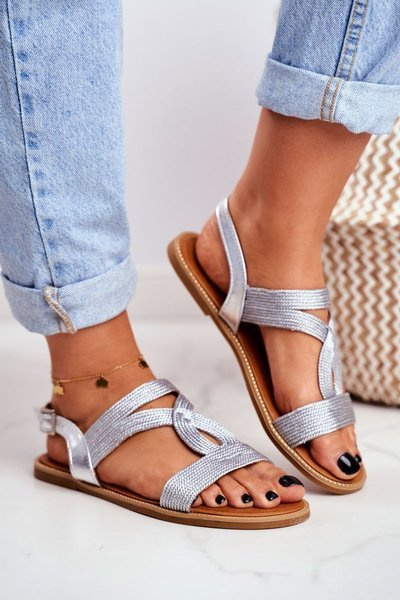 Women’s Sandals Flat Silver Rachel