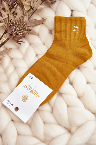 Chaussettes Coton Femme Moutarde
