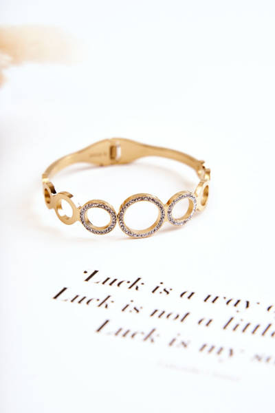 Bracelet Femme Acier Avec Zircons Gold Faith