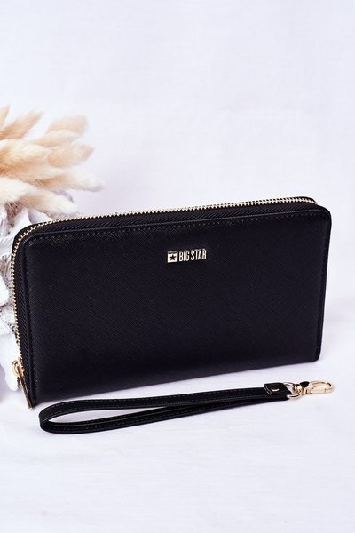 Large Leather Wallet Big Star HH674004 Black