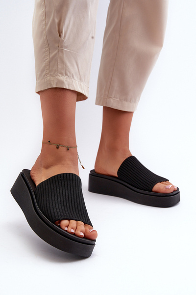 Sandales plateforme pour femmes Sergio Leone SK083H noir