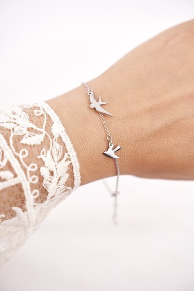 Bracelet Femme Celebrity Silver Swallows Come Back