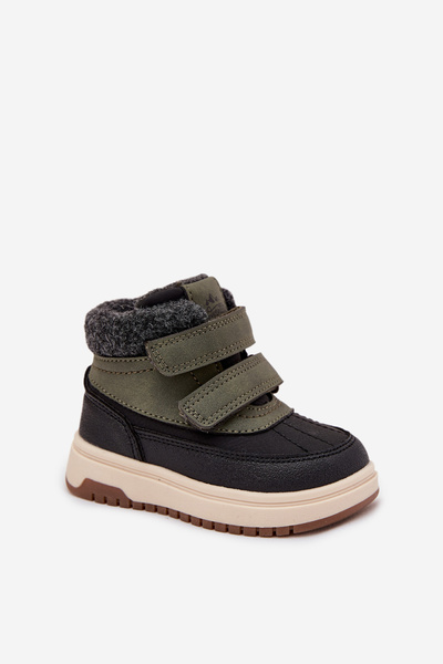 Chaussures d'hiver pour enfants Bottes de neige à Velcro Vert-Noir Darlene