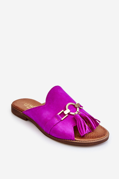 Pantofi pentru femei din piele de căprioară pentru femei 3226 Fuchsia