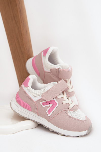 Pantofi sport pentru copii Sneakers cu velcro Roz Galisse