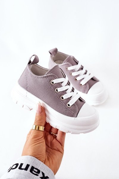 Kinder Plateau Turnschuhe Grau Travel Time