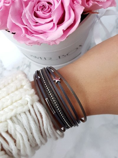 Ladies' Row Armband Grey Star Michiko