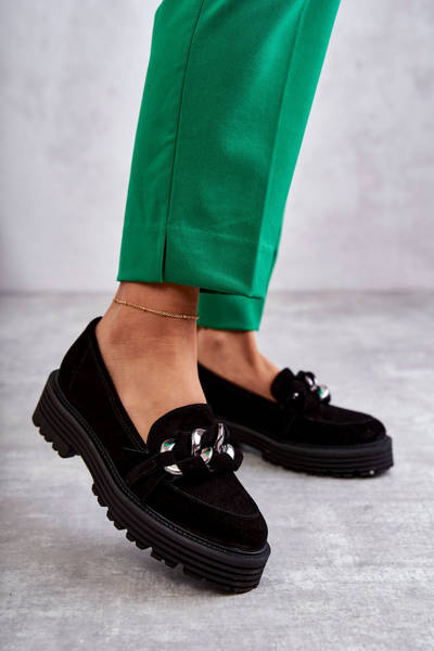 Női velúr cipő Laura Messi 2523 fekete