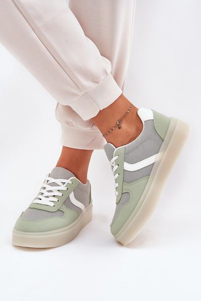 Žemi Moteriški Sneakers Ant Platformos Žali Telmira