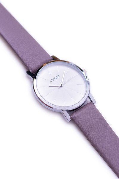 Ceas purpuriu pentru femei Ernest Vega Silver Plic