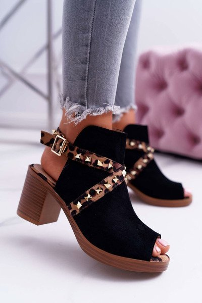 Sandale Stiletto pentru femei Lu Boo cu superiori 318-30 fiode