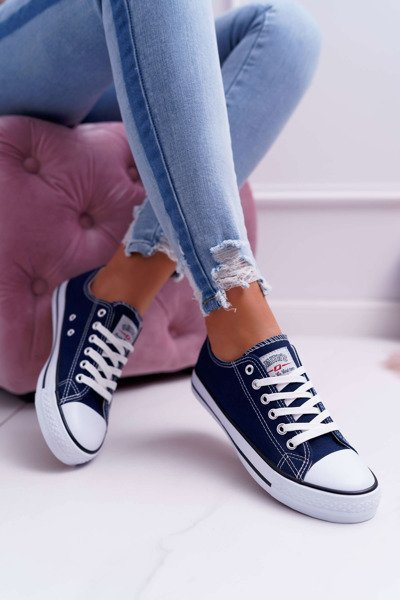 Baskets basses Smith's femme bleu marine