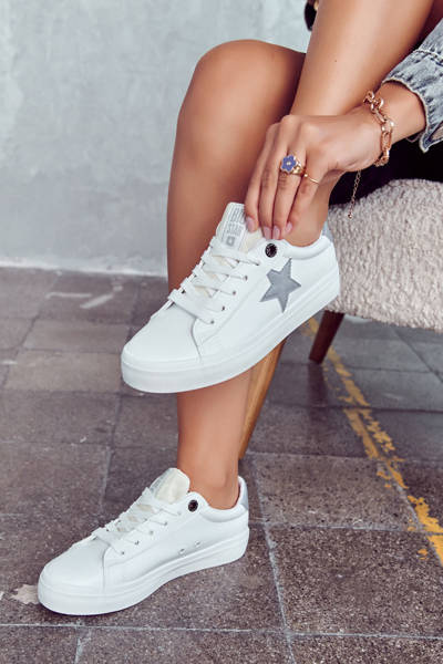 Baskets en cuir Star Big Star JJ274240 Blanc