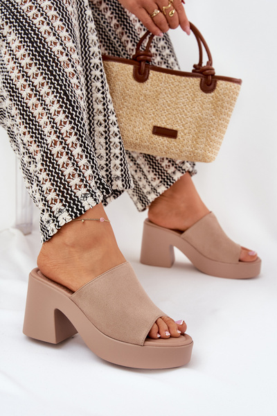 Sandales Femme Sur Talons Et Plateforme Khaki Omeisa