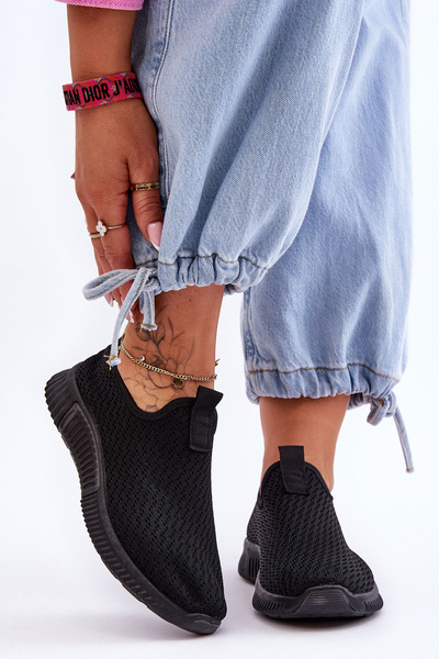 Klasszikus Slip-On tornacipő Fekete Frankie