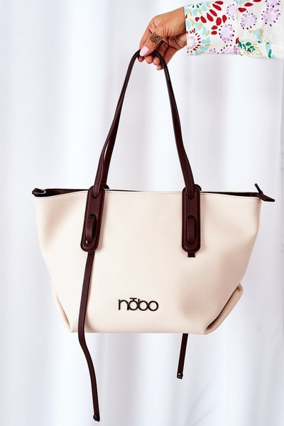 NOBO Shoulder Shopper Handtasche K3180 Hellbeige