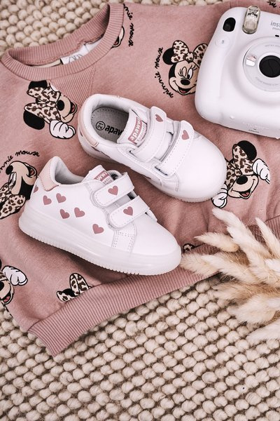 Children's Sport Shoes With LED Sole White-Pink Boomer