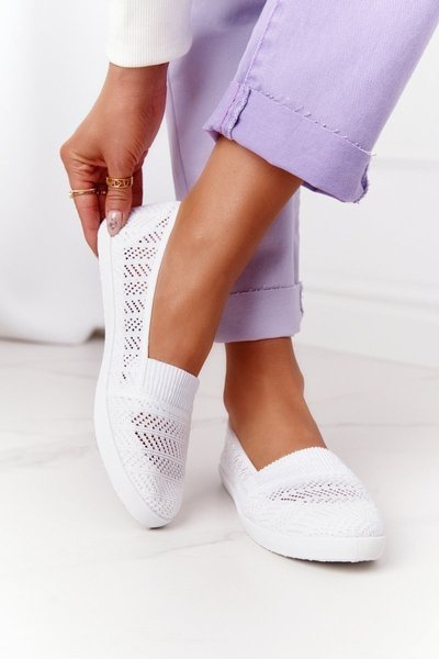 Ažūriniai Slip-On Sneakers White Chillout