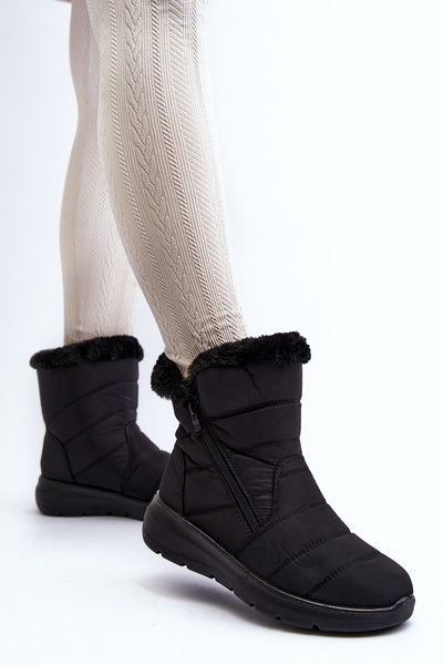 Bottes de neige compensées chaudes Noir Calena