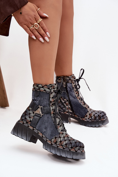 Bottes de travail en cuir pour femmes Maciejka 07072-03 Multicolore