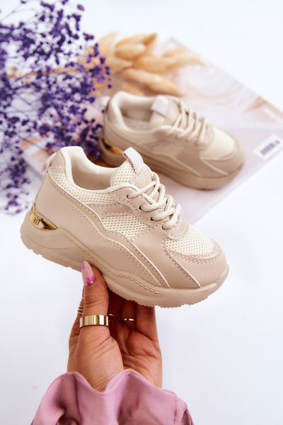 Kinder Sport Turnschuhe Schuhe Beige Kizzie