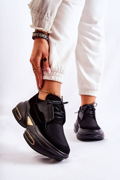 Baskets de sport pour femmes noires New Horizon