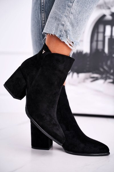 Women's Booties Warm Eco Wildleder Schwarz So Good